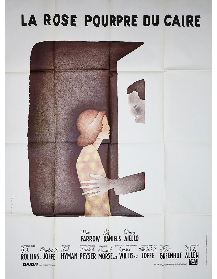 La rose pourpre du Caire - 120x160 cm - pliée