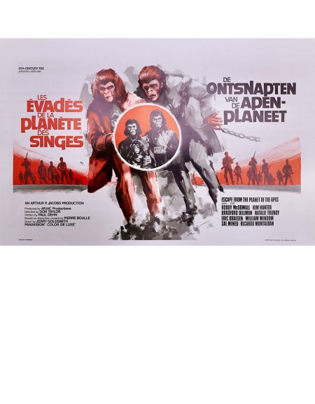 Les évadés de la planète des singes - 55x35 cm - roulée