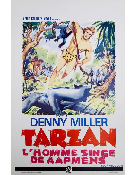 Tarzan, l'homme singe (1959) - 35x55 cm - roulée