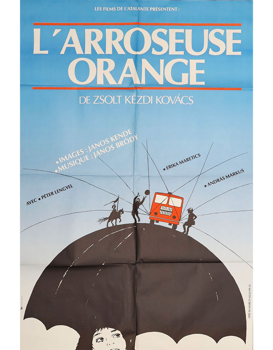 L'Arroseuse orange - 80x120 cm - pliée