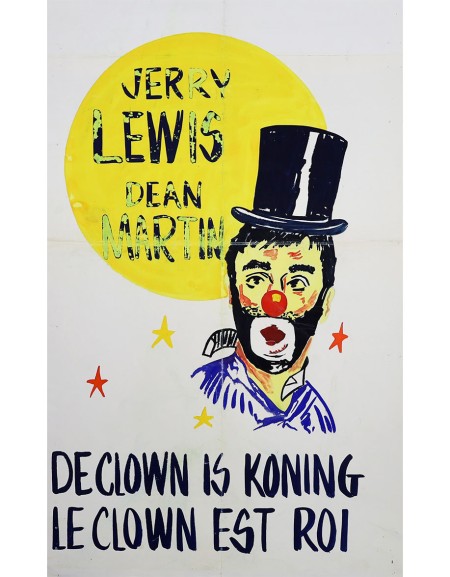 Le clown est roi - 35x55 cm - pliée