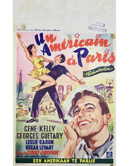 Un américain à Paris - 35x55 cm - pliée