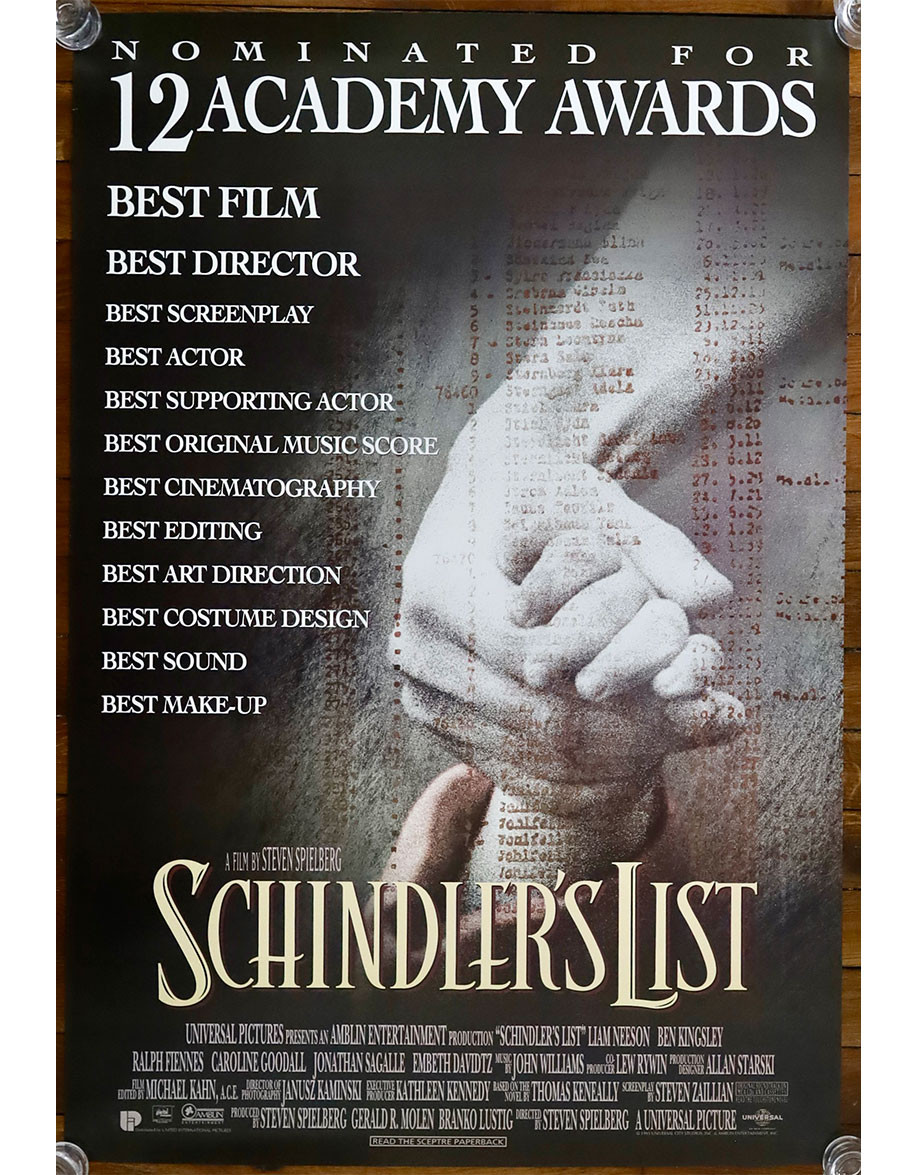 La Liste de Schindler — affiche originale...