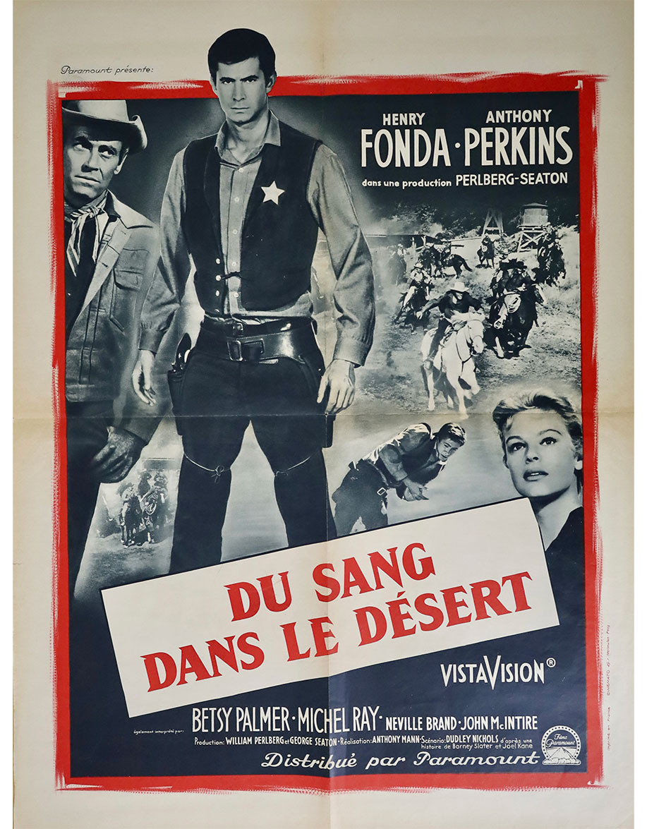 Du sang dans le désert — affiche originale...