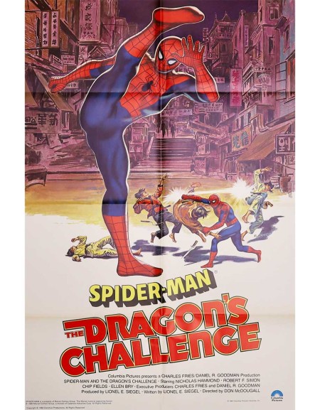 Spider-man défie le dragon - 69x104 cm - pliée