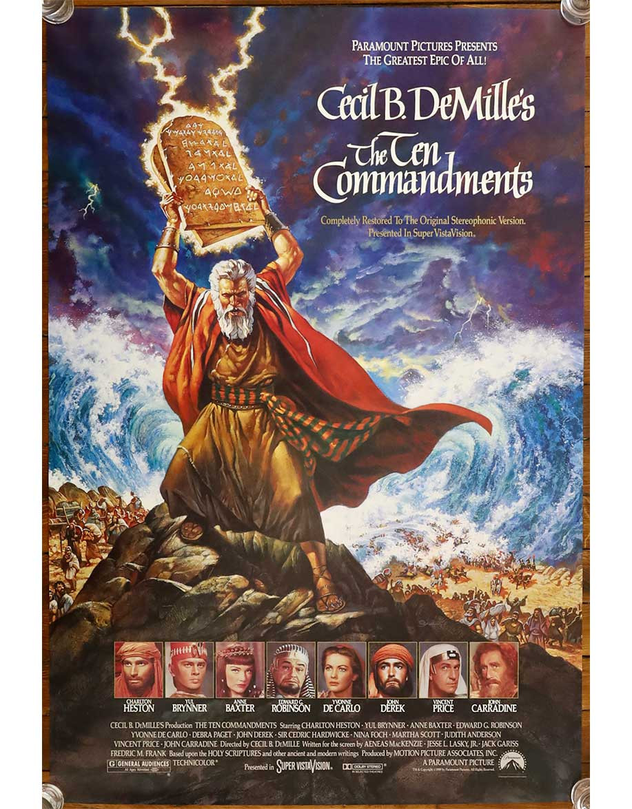 Les dix commandements  - 69x104 cm - pliée