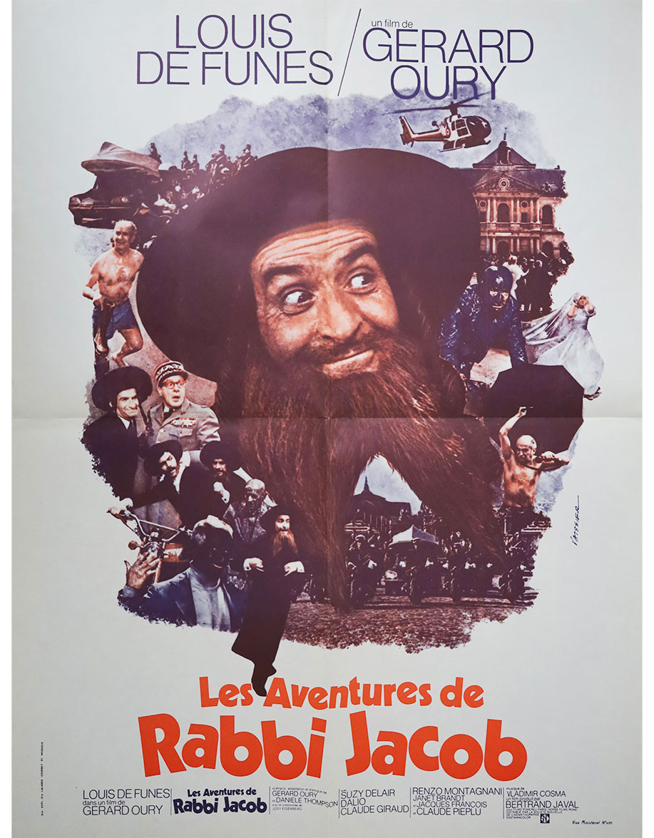 Les aventures de Rabbi Jacob - 60x80 cm - pliée