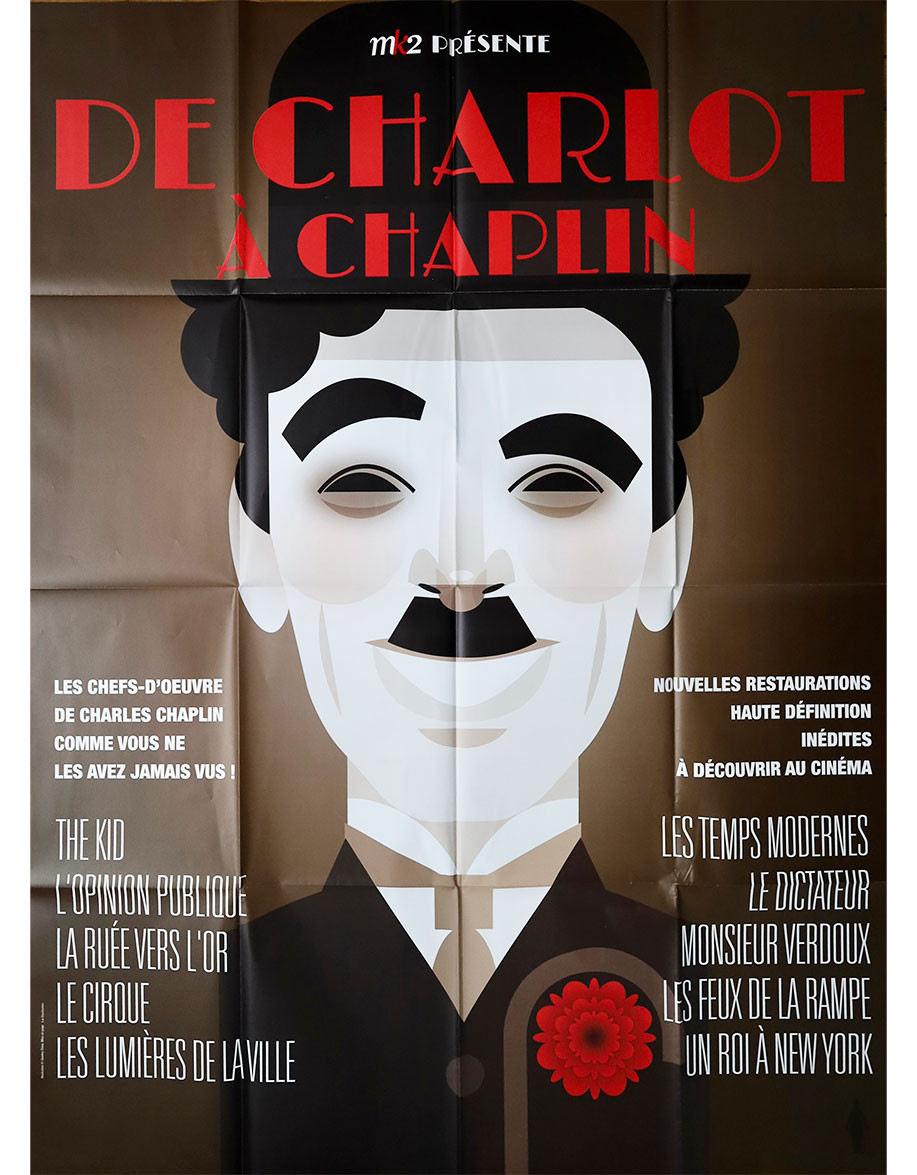 De Charlot à Chaplin - 120x160 cm - pliée