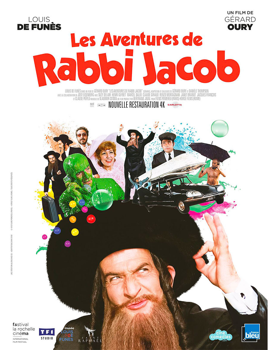 Les aventures de Rabbi Jacob - 40x60 cm - roulée