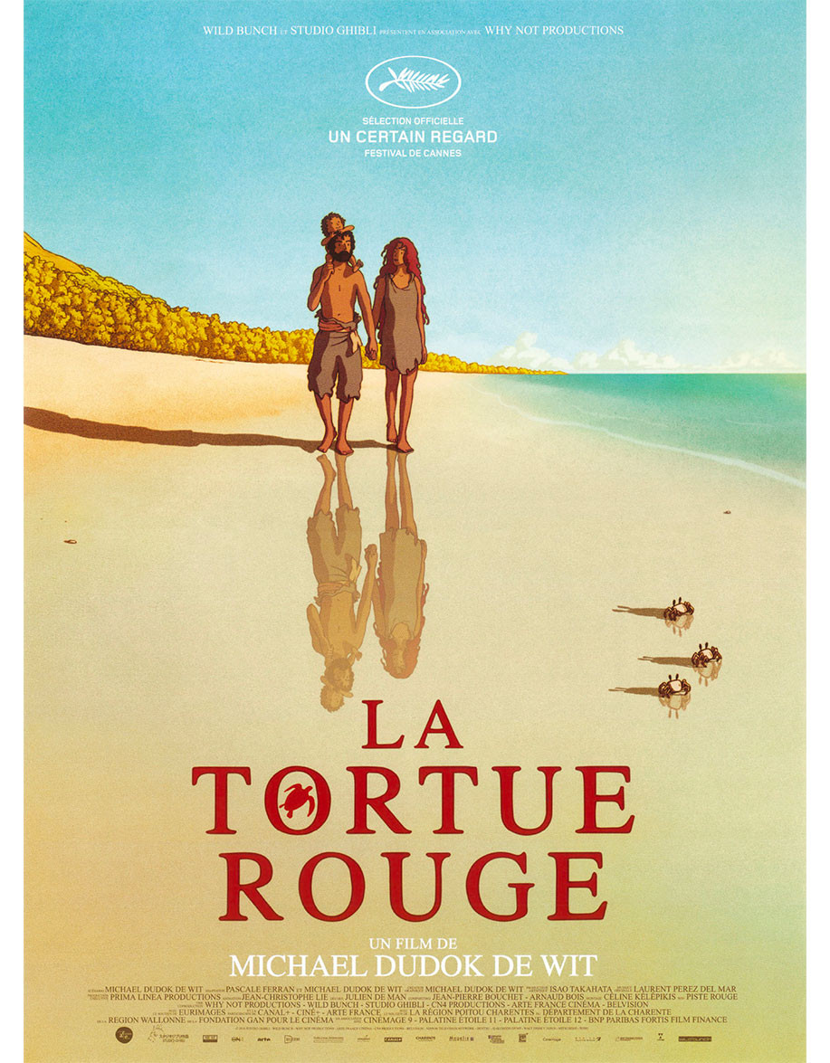 La tortue rouge - 40x53 cm - roulée