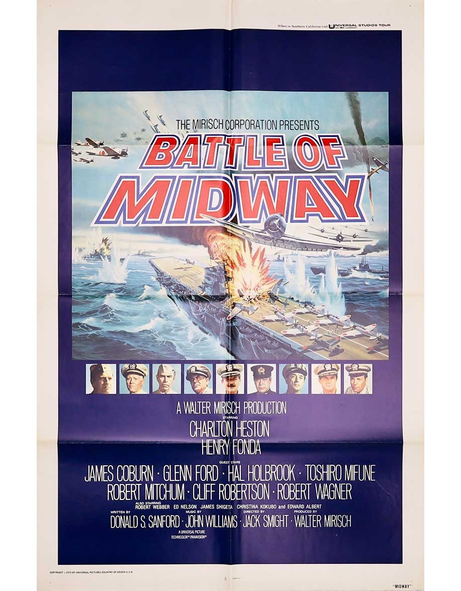 La bataille de Midway - 69x104 cm - pliée