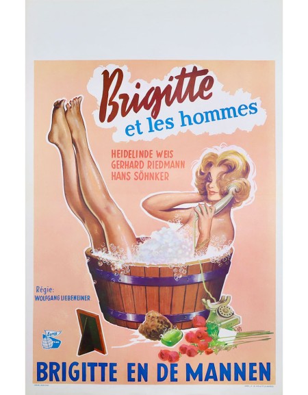 Brigitte et les hommes - 35x55 cm - roulée