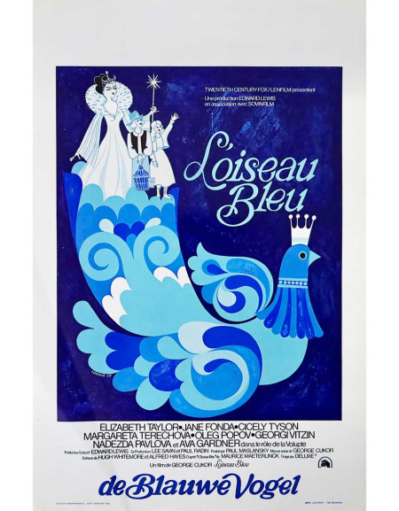 L'oiseau bleu - 35x55 cm - roulée