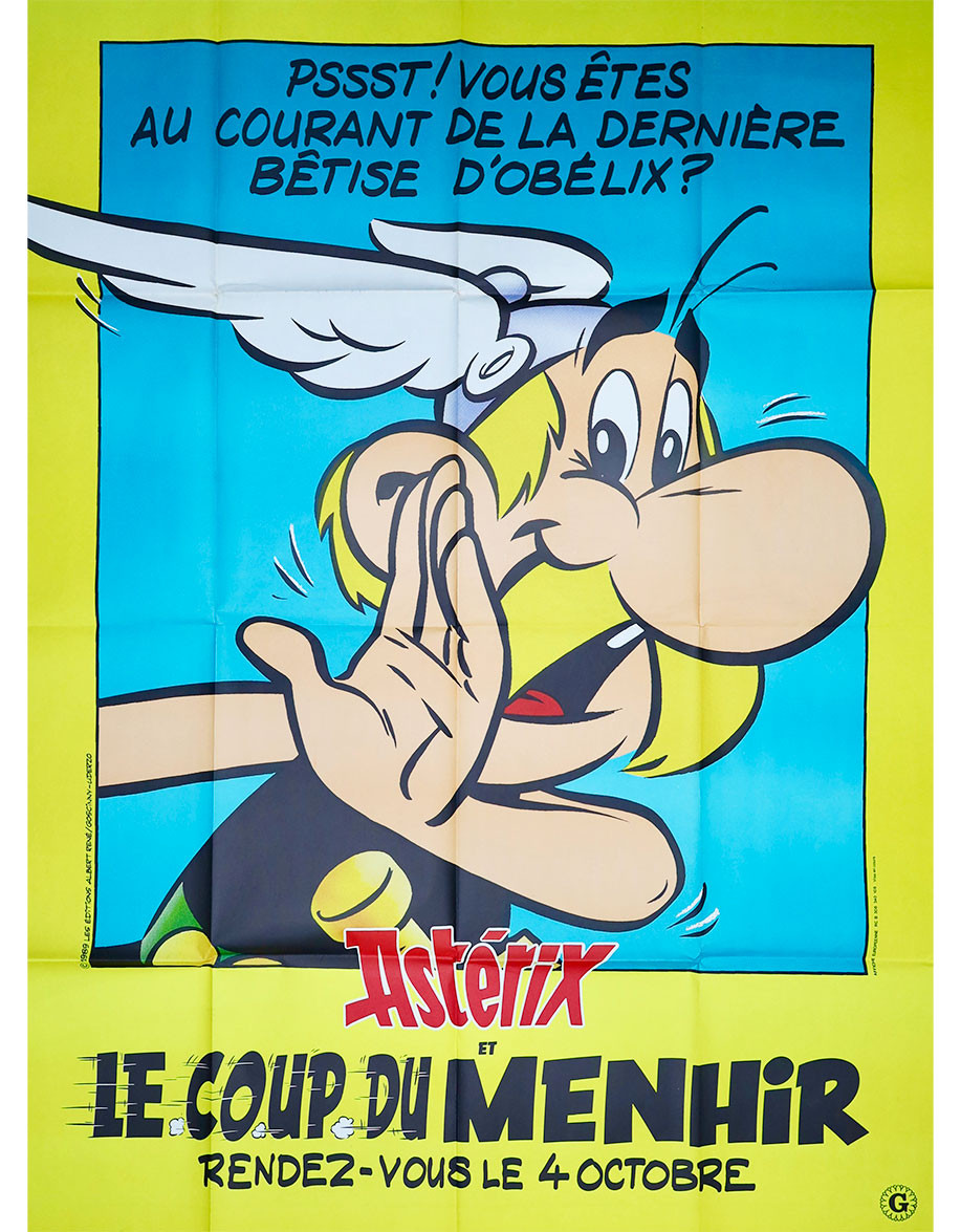 Astérix et le coup du menhir - 120x160 cm - pliée