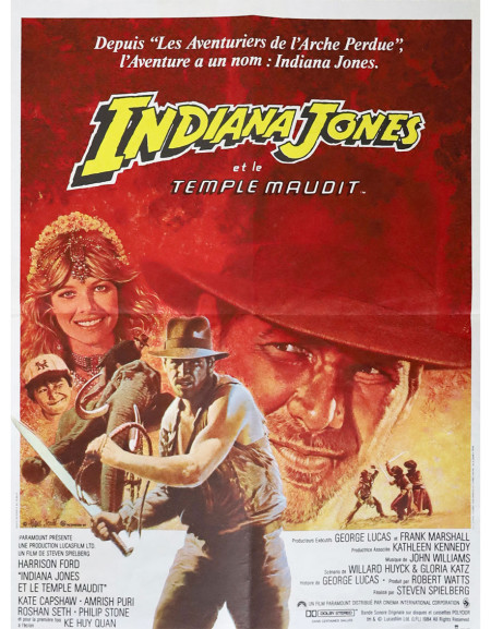 Indiana Jones et le temple maudit - 38x51 cm - pliée