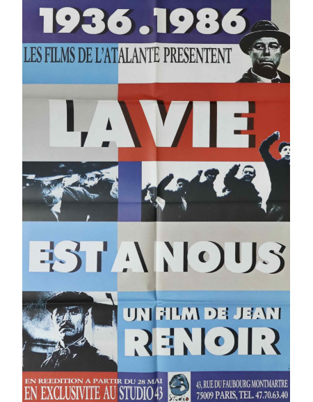 La Vie est à nous — affiche originale française 80x120 cm...