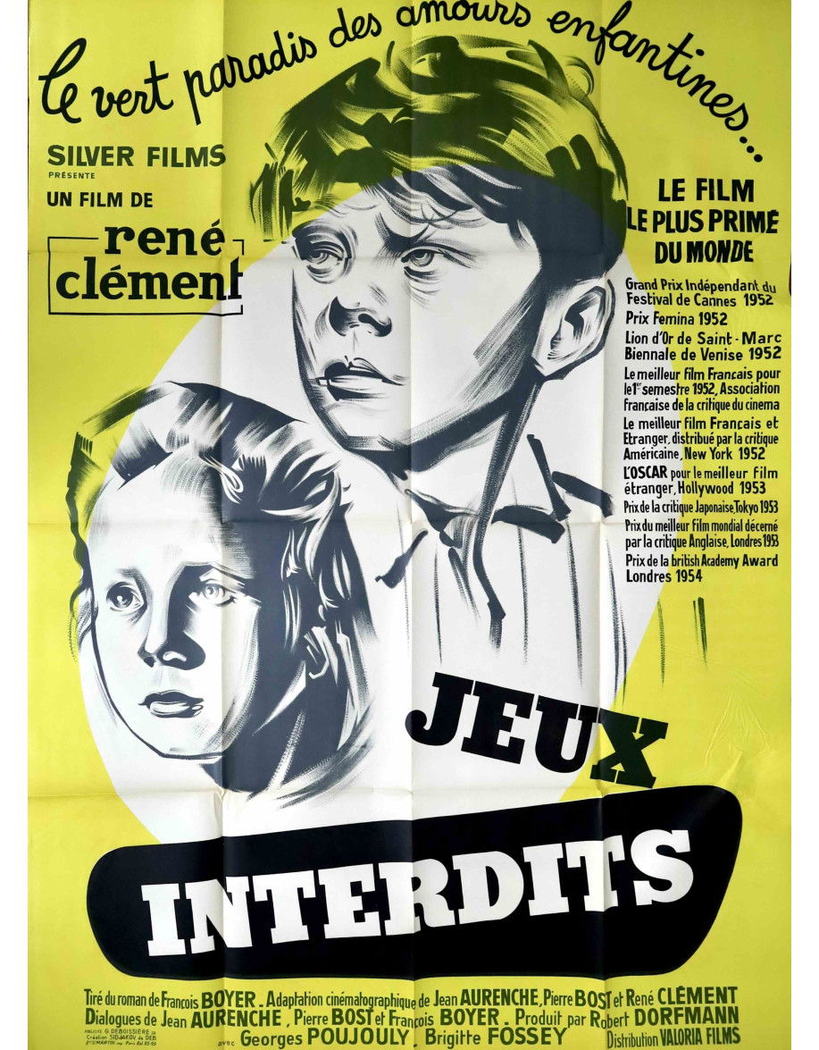 Jeux interdits — affiche originale française...