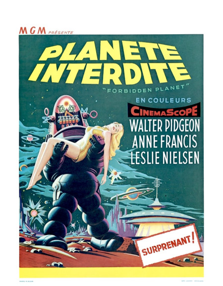 Planète Interdite — affiche belge réédition 33x48 cm...