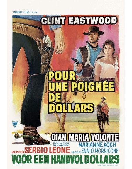 Pour une poignée de dollars — affiche belge 33x48 cm...