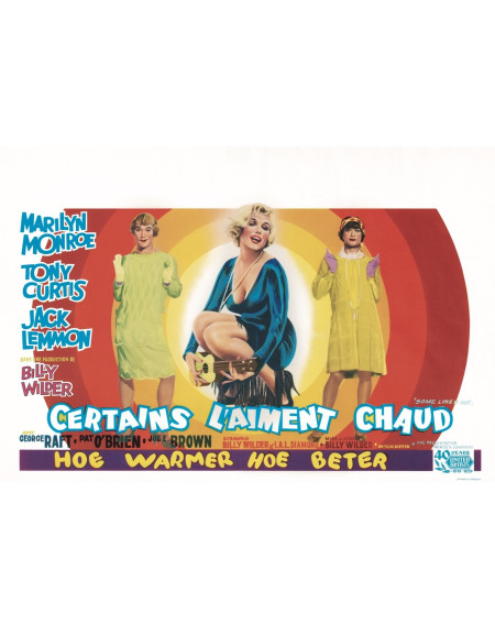 Certains l'aiment chaud — affiche belge 33x48 cm...
