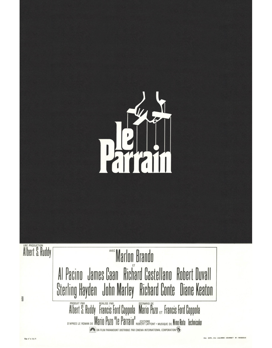 Le Parrain — affiche française 40x53 cm (1972)...