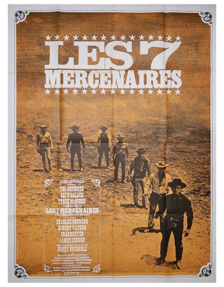 Les Sept Mercenaires — affiche originale française...