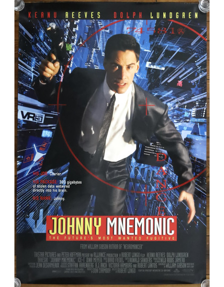 Johnny Mnemonic — affiche originale américaine 69x104 cm,...