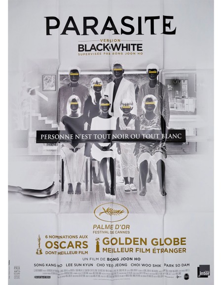 Parasite version black and white - 120x160 cm - pliée