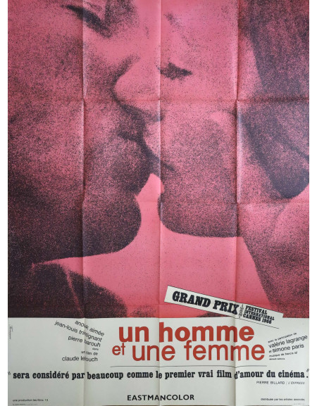 Un homme et une femme — affiche originale française...