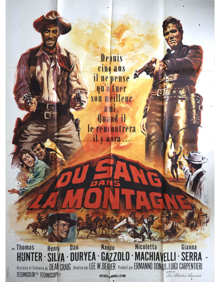 Du sang dans la montagne — affiche originale...