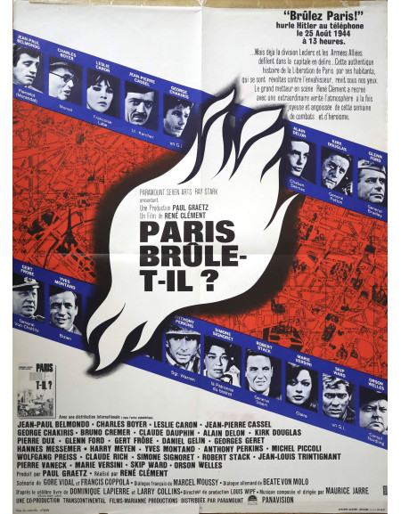 Paris brûle-t-il ? — affiche originale française 60x80 cm...