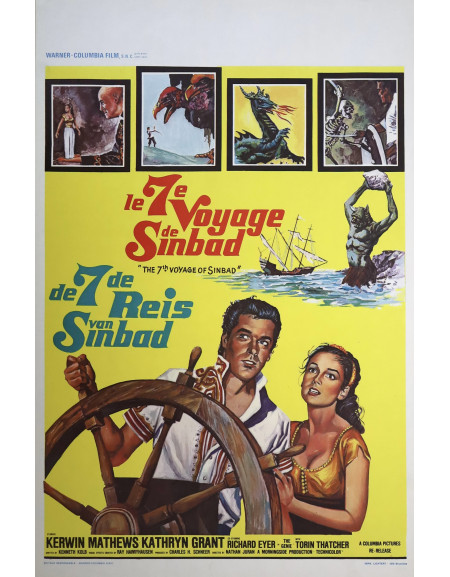 Le Septième Voyage de Sinbad — affiche originale belge...