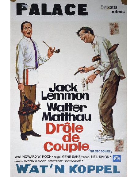 Drôle de couple — affiche originale belge 35x55 cm (1968)...