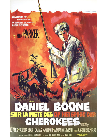Daniel Boone, sur la piste des Cherokees — affiche...