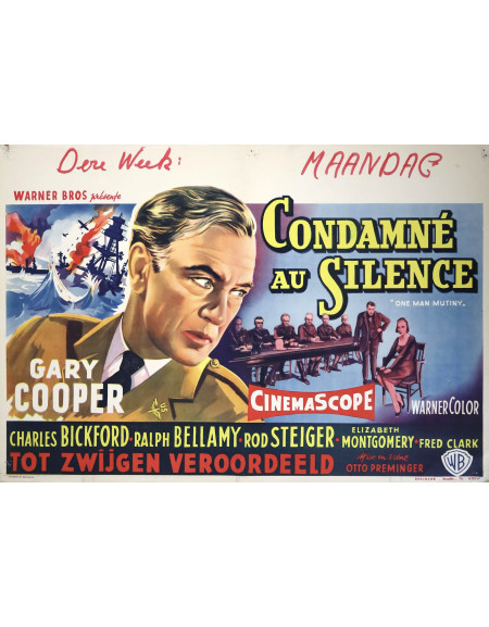 Condamné au silence — affiche originale belge 35x55 cm...