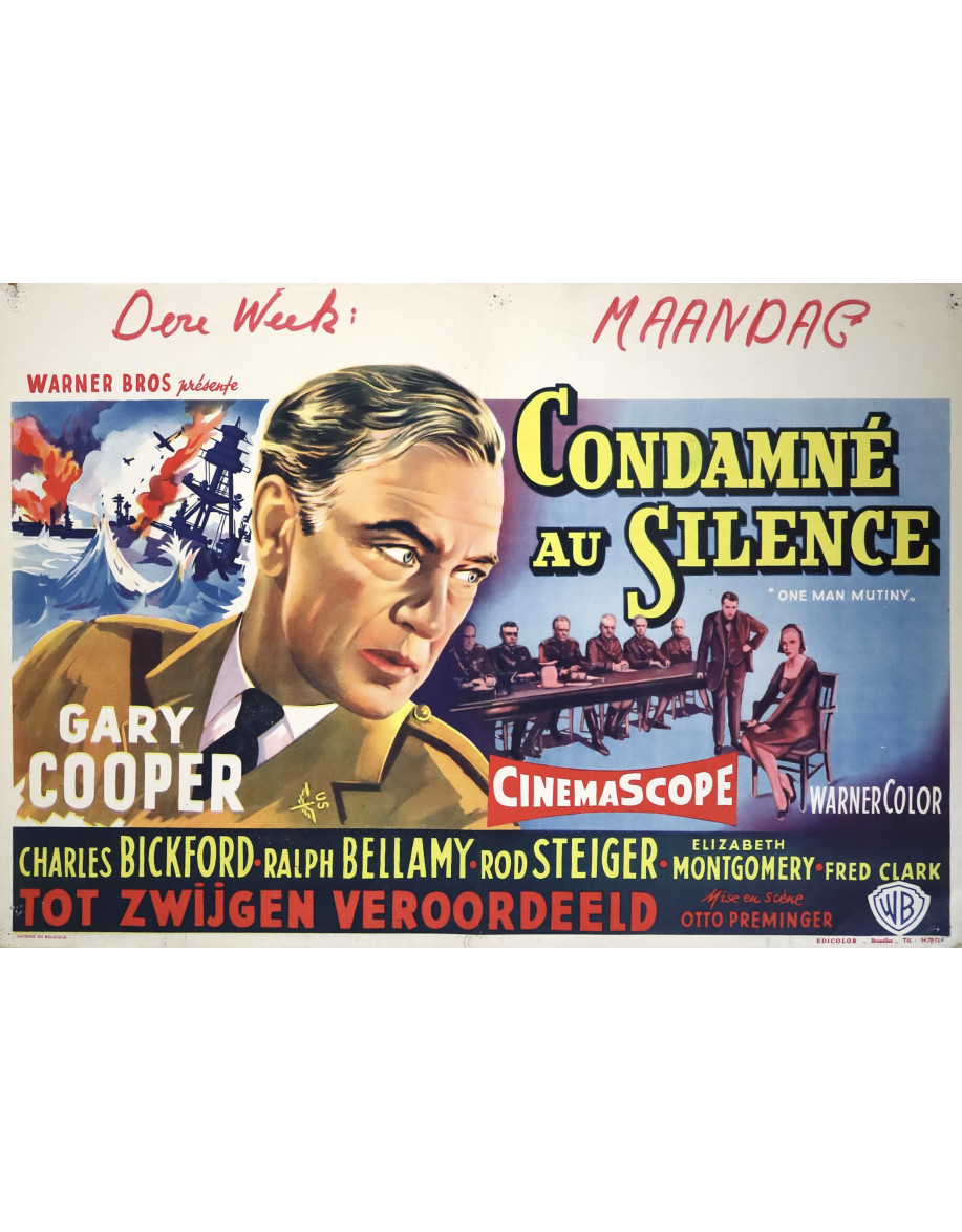 Condamné au silence — affiche originale belge...