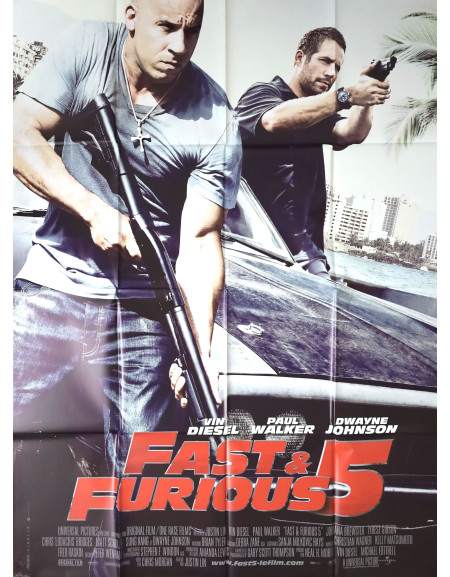Fast and Furious 5 — affiche originale France 120x160 cm...