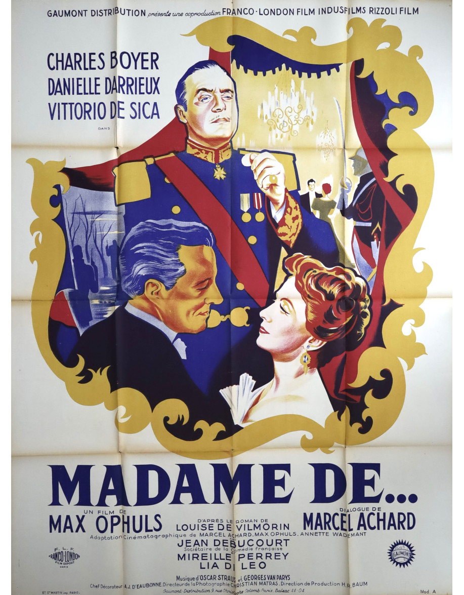 Madame de… — affiche originale France 120x160...