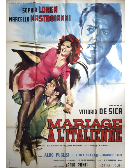 Mariage à l'italienne — affiche originale France 120x160...