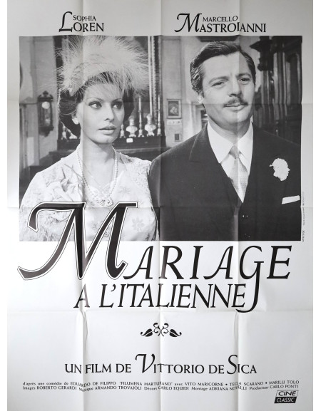 Mariage à l'italienne — affiche originale France 120x160...